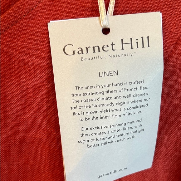 Garnet Hill Rust Flax Linen Drop waist Sun Dress NWT - Picture 6 of 8